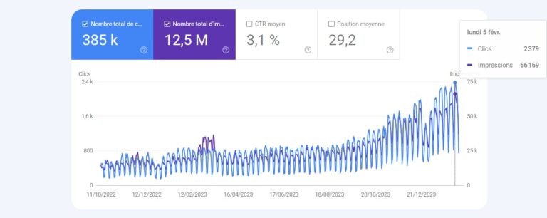 Performance SEO Client Logiciel