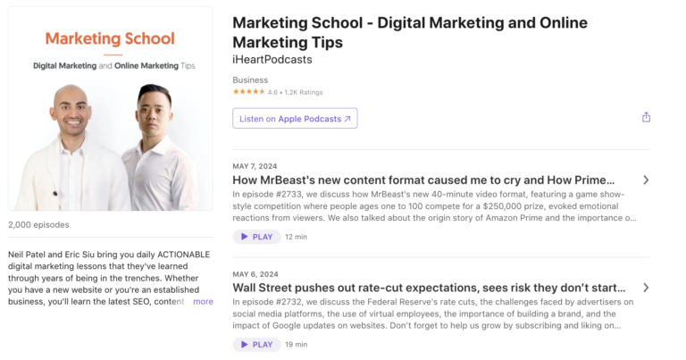 Marketing School podcast