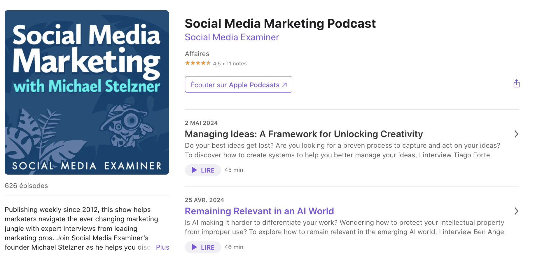 Social Media Marketing podcast