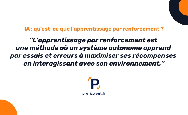 IA apprentissage par renforcement