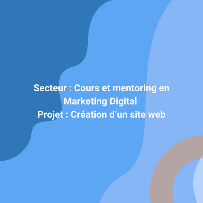 Création d’un site web de Mentoring en marketing digital