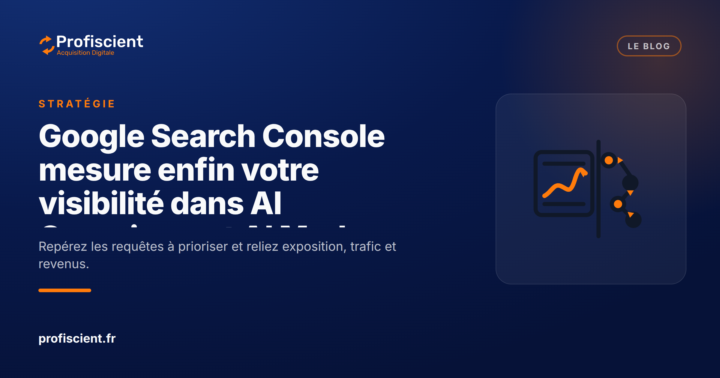 Tableau de bord symbolisant la mesure de visibilité dans les fonctionnalités IA de Google