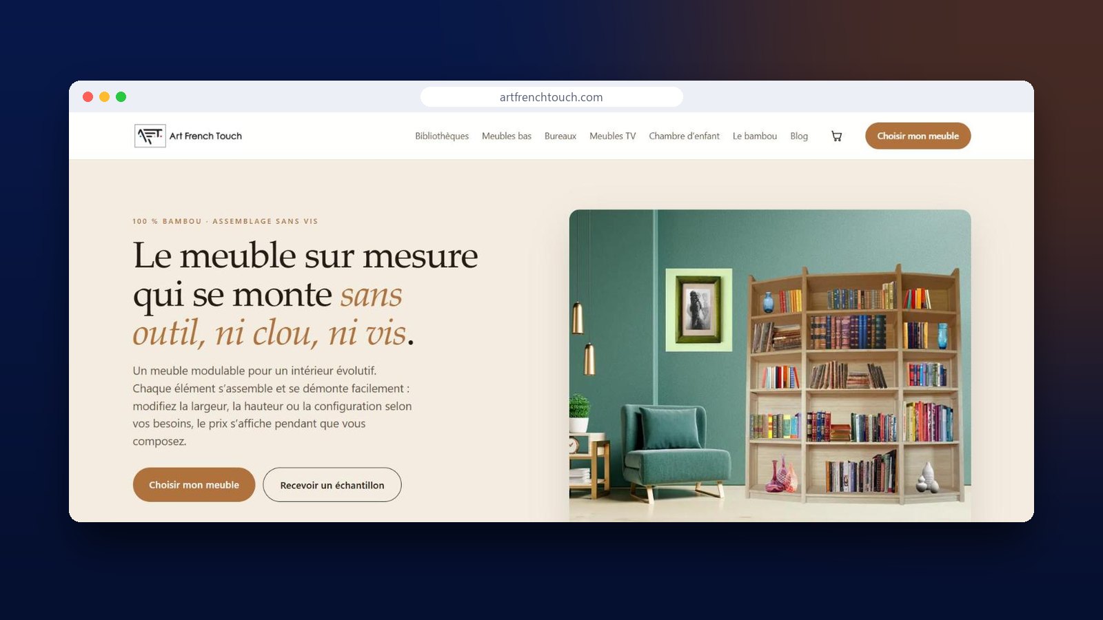 Art French Touch : Propulse 360 et refonte complète pour le meuble en bambou sur mesure