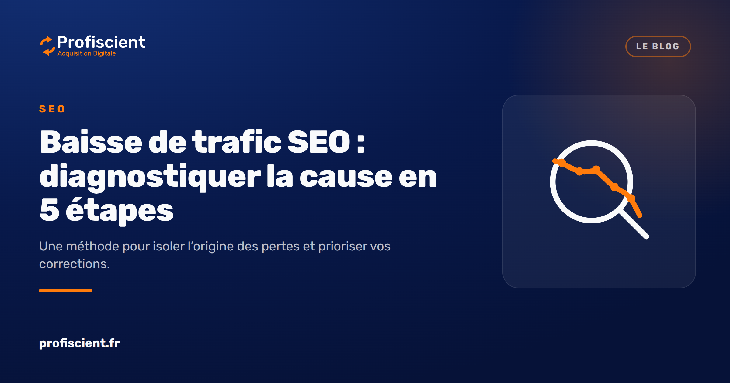 Baisse de trafic SEO : diagnostiquer la cause en 5 étapes